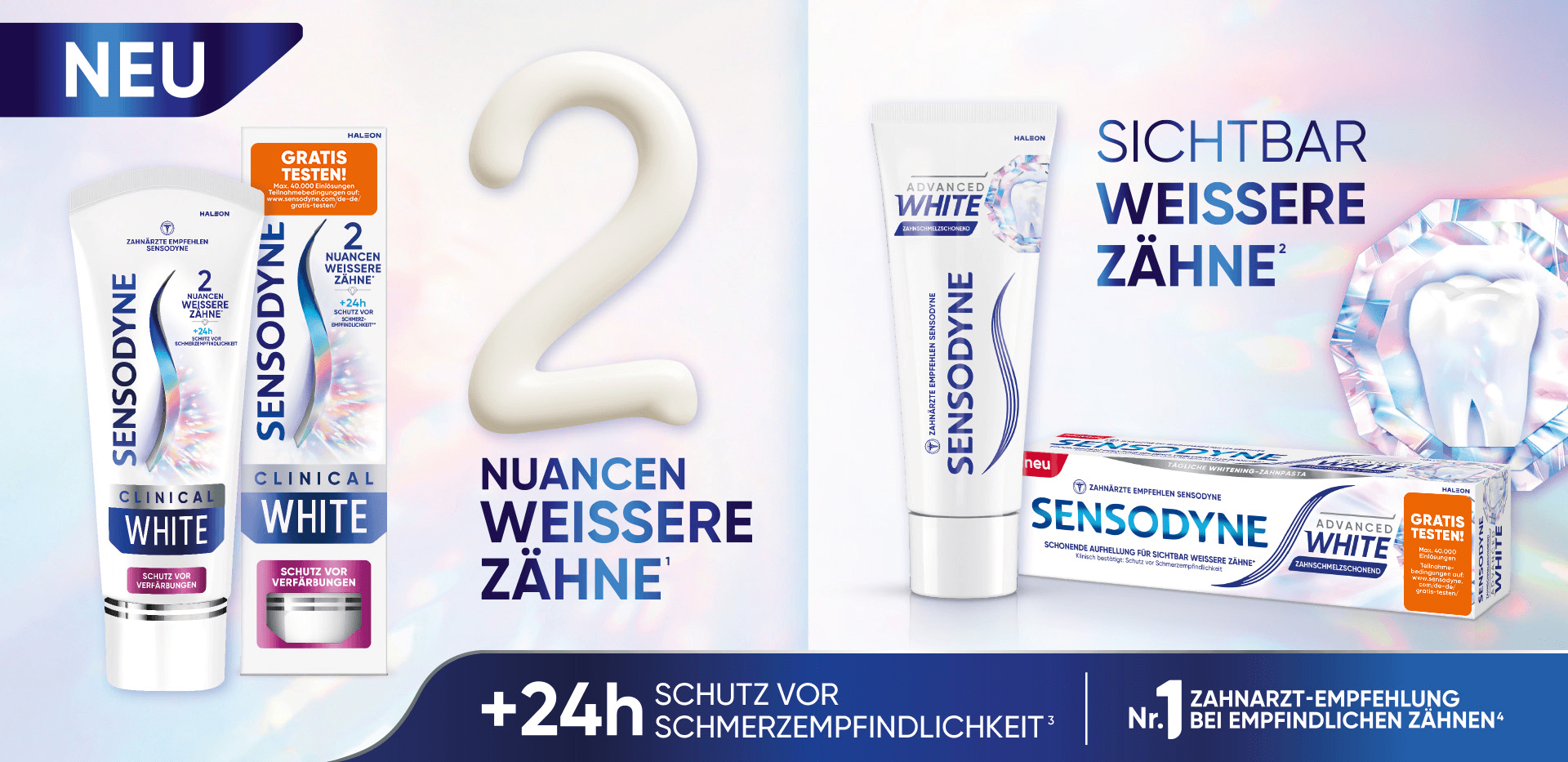 NEU: SENSODYNE CLINICAL WHITE & SENSODYNE ADVANCED WHITE
